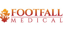 Footfall Medical-Logo, Einzelhandel mit medizinische und orthopaedische Produkte.